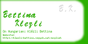 bettina klezli business card