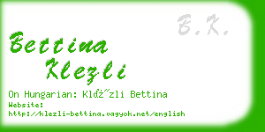 bettina klezli business card